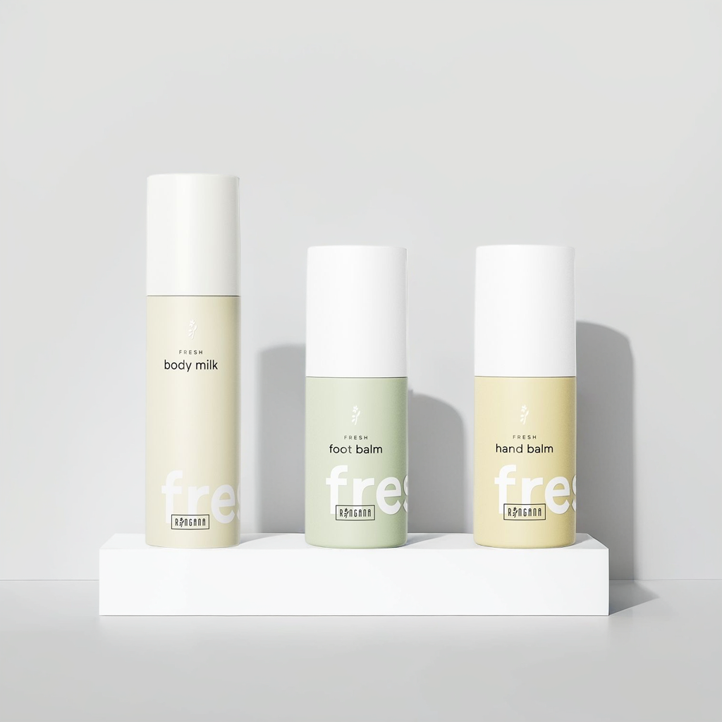 Ringana FRESH Körperpflege Set – Body Milk, Foot Balm und Hand Balm